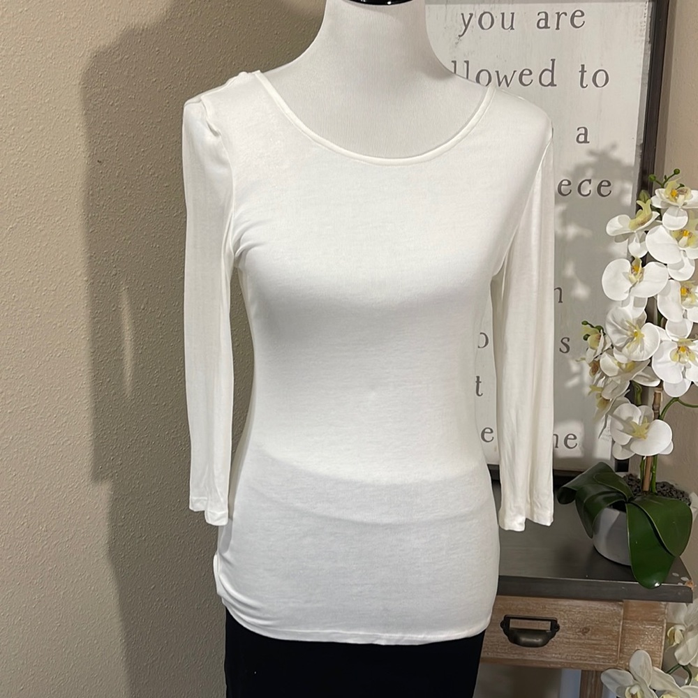 By Together ivory Long Sleeve basic Top TRN26